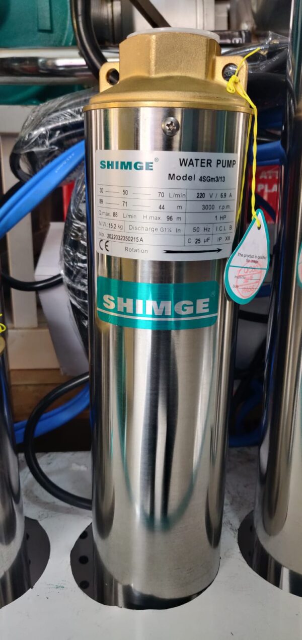 1.0 Hp(0.75KW) Deep Well Shimge Submersible Pump Model 4SGm3/13